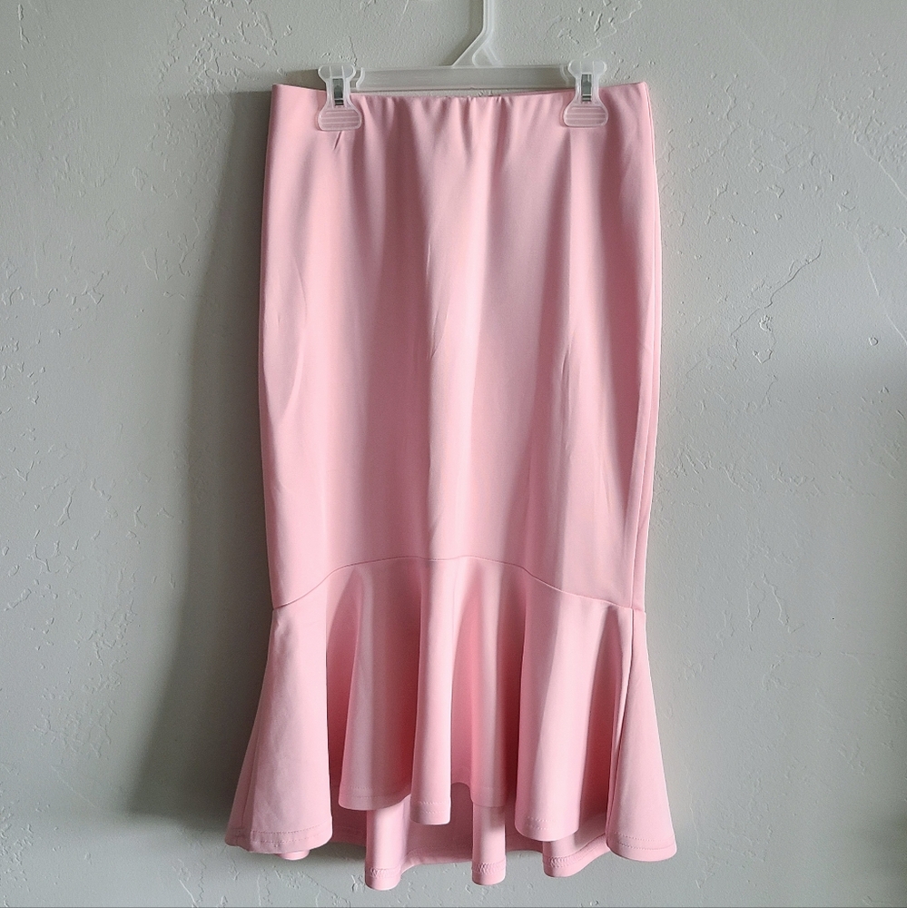 New Zero City women's mermaid pencil skirt, pink pencil skirt, dress skirt